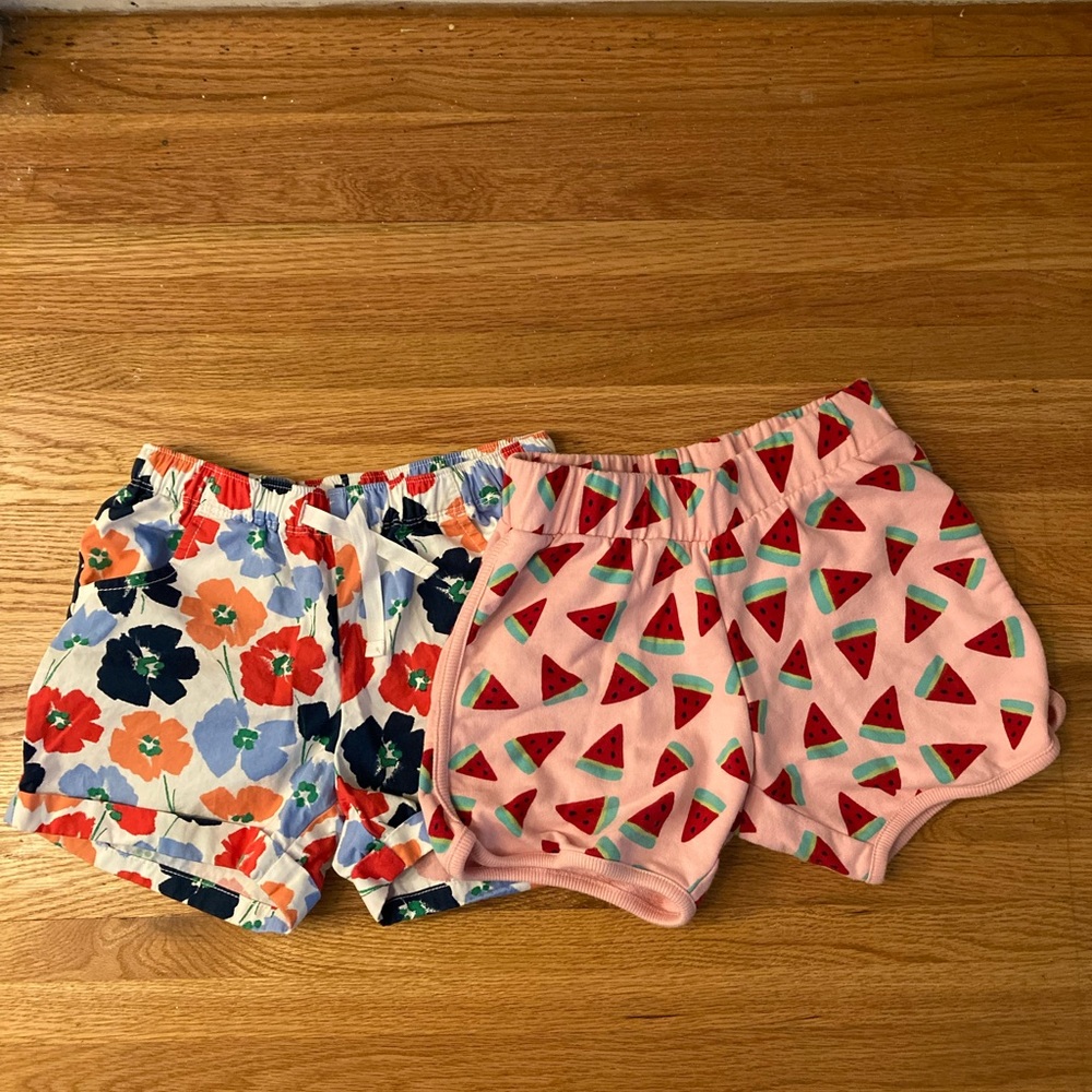 Two pairs 7-8 shorts, Hanna Andersson and Lands’ End